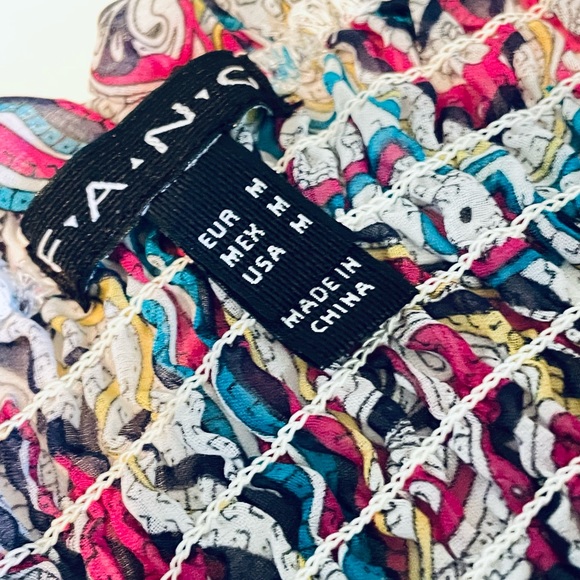 Sheer FANG blouse jr size M (fits like womens  small) - Picture 5 of 11